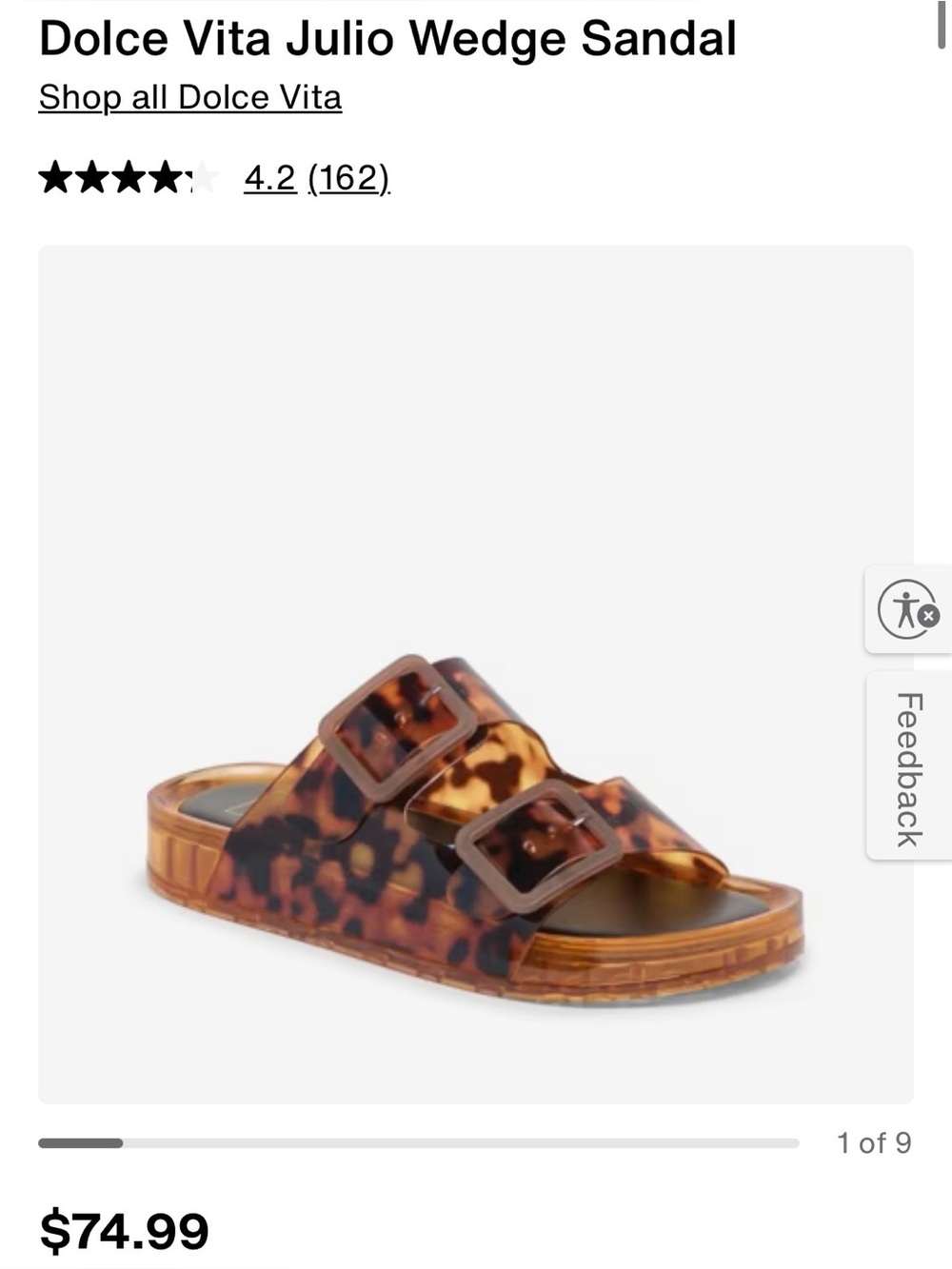 Dolce Vita Kids Tortoiseshell Slip-On Sandal - Brown/Amber